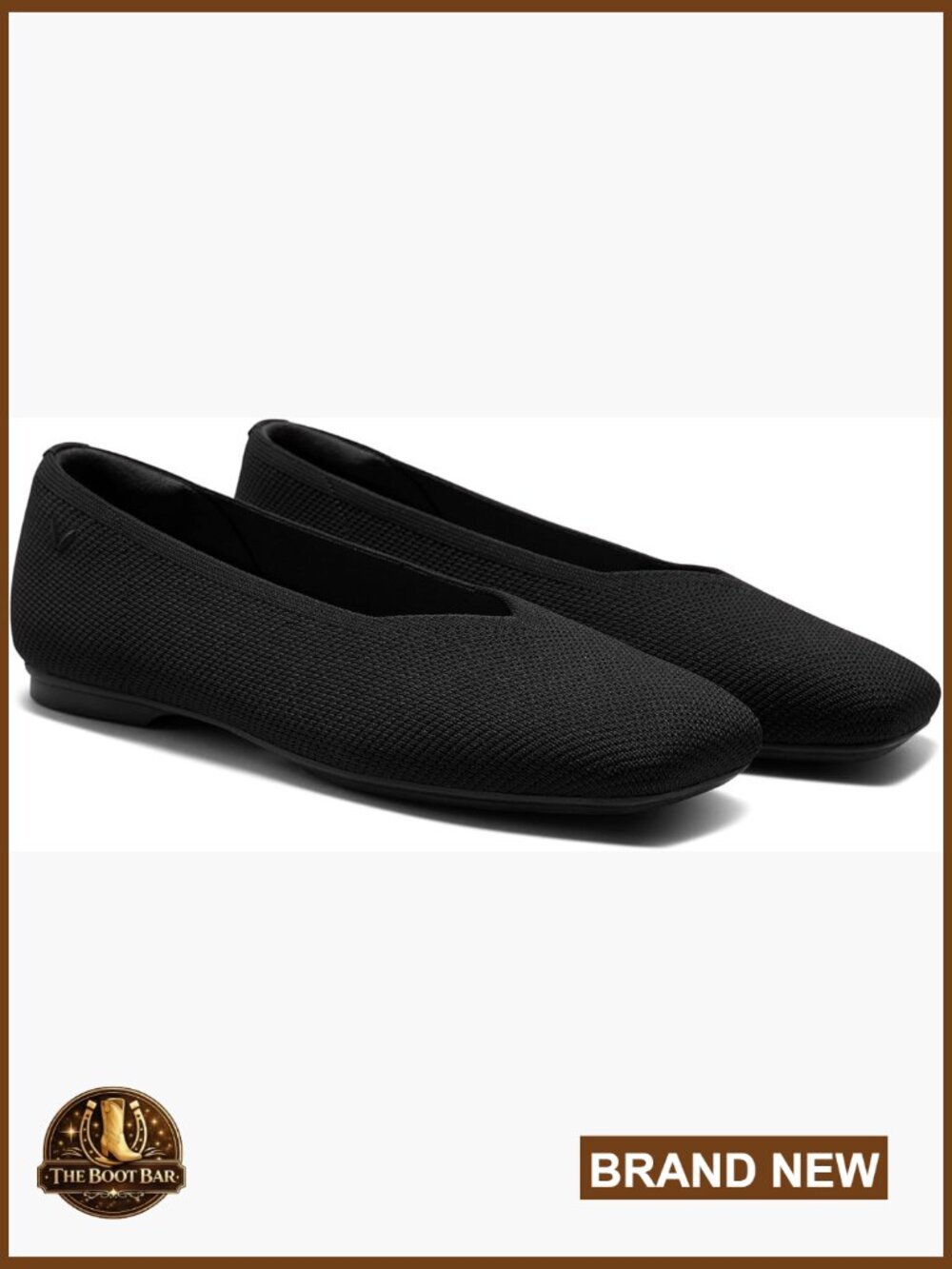 Washable Square-Toe Ballet Flats with Arch Support